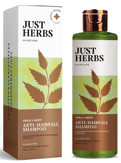Just Herbs, Anti-Hairfall Shampoo, Amla, Neem, Ayurveda Store NZ