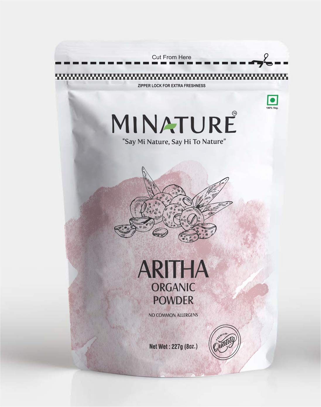 Organic Soapnut/Aritha Powder 227g - USDA Certified - Ayurvedic Herbs NZ