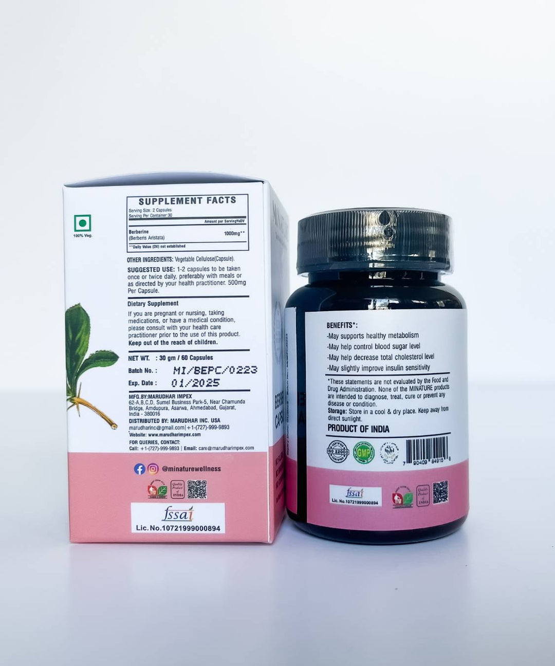 Berberine Capsules, Ayurveda Store NZ, Minature, Berberis Aristata