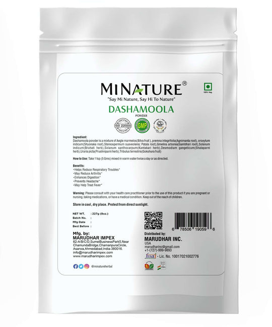 100% Natural Dashamoola Powder 227g