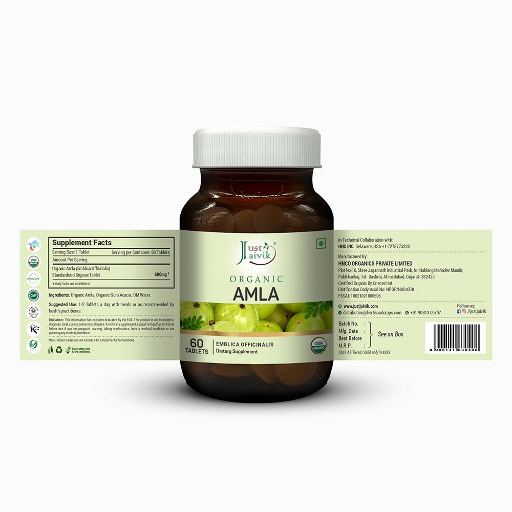 Organic Amla Tablets - 600mg