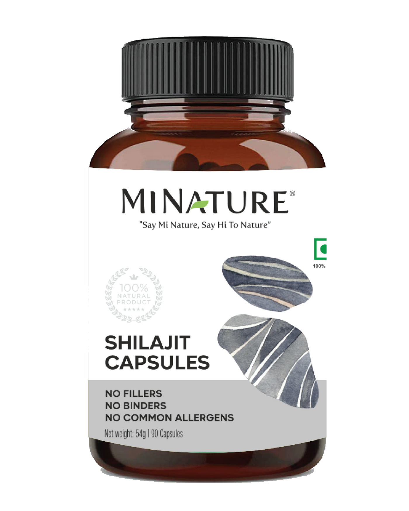 Pure Shilajit Extract Capsules 90 Veg Caps | 500mg - 100% Natural