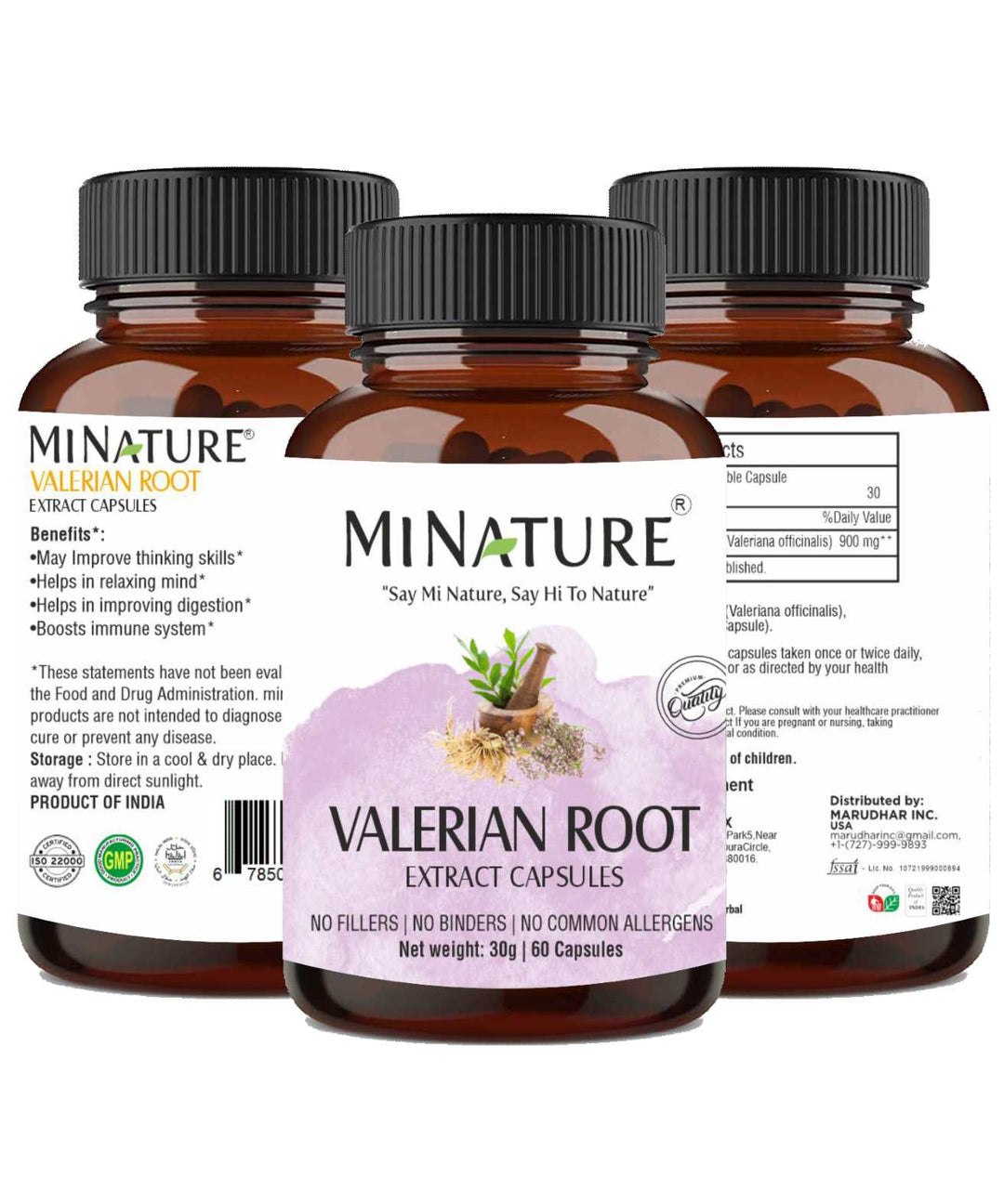 Valerian Root Extract Capsules, Minature, Ayurveda Store NZ, Valeriana officinalis