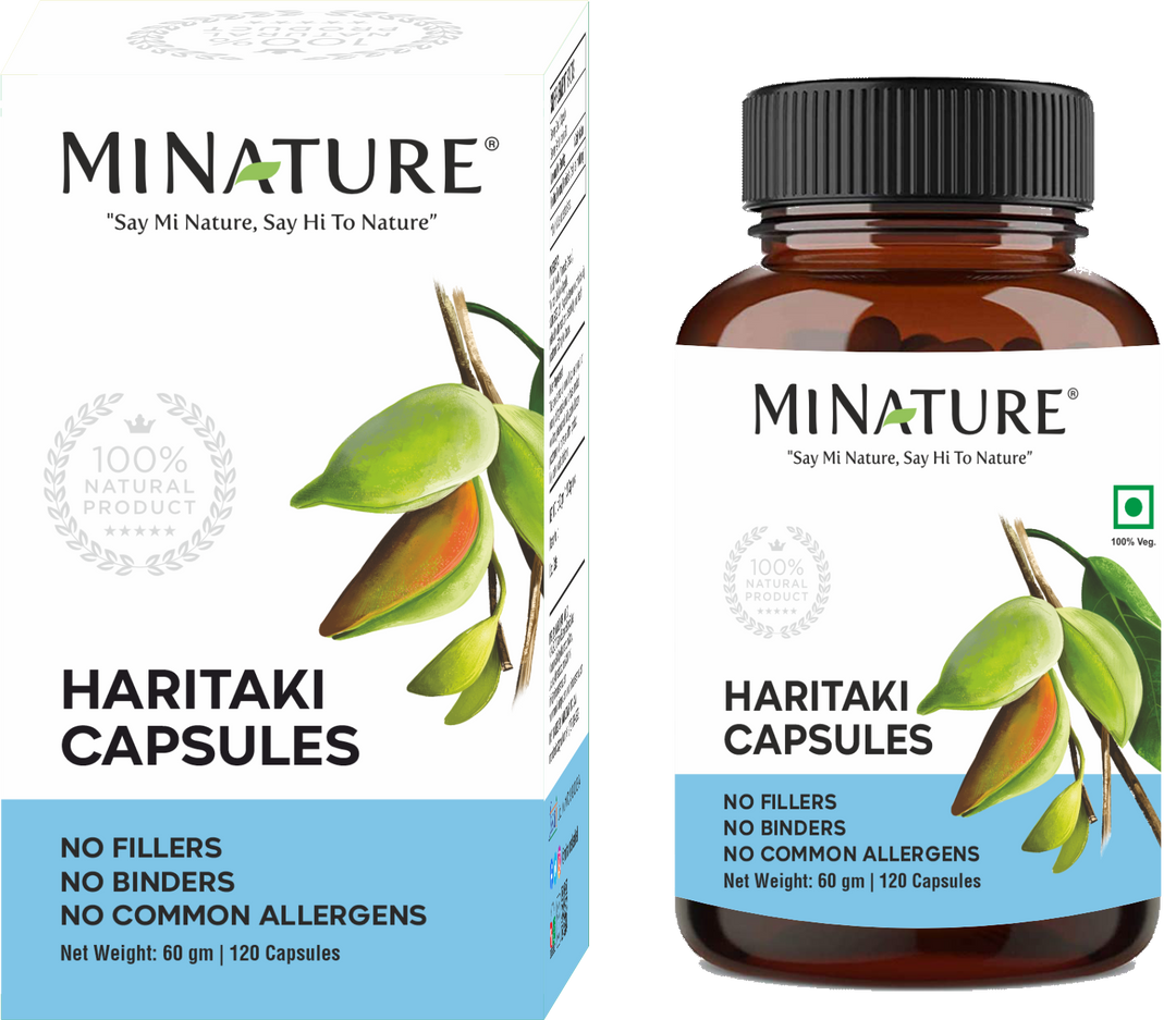 100% Natural Haritaki Capsules 60 Veg Caps | 500mg