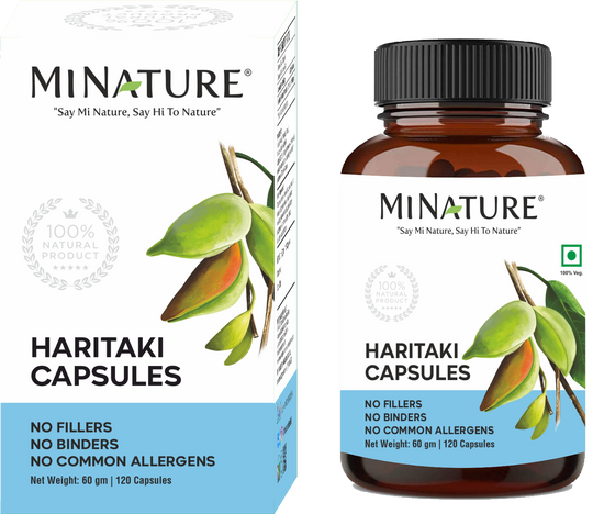 100% Natural Haritaki Capsules 60 Veg Caps | 500mg