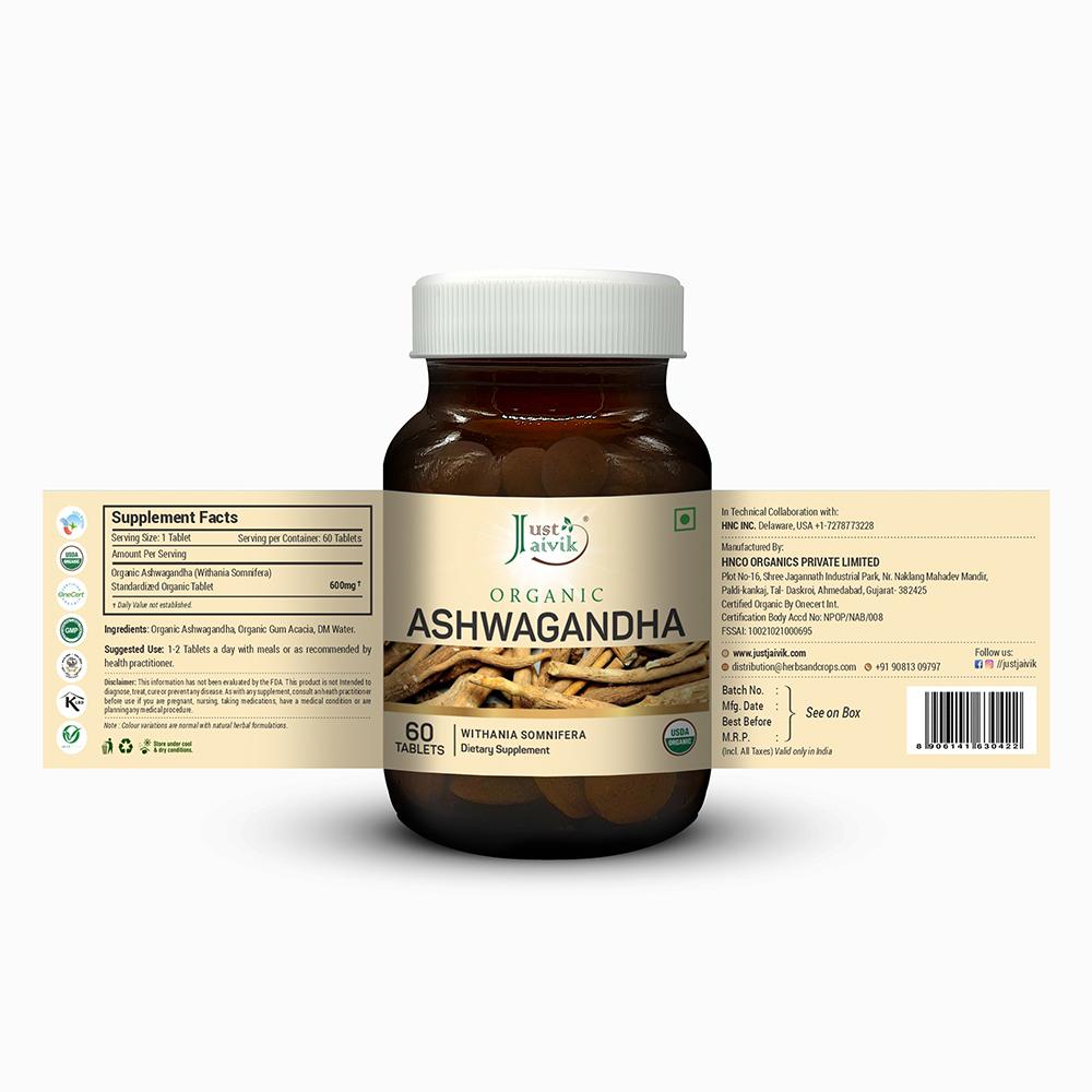 Organic Ashwagandha Tablets - 600mg